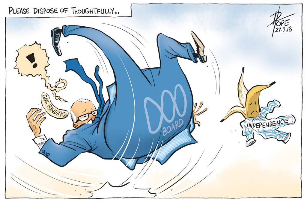The Canberra Times editorial cartoon for Thursday, September 27, 2018. Photo: David Pope