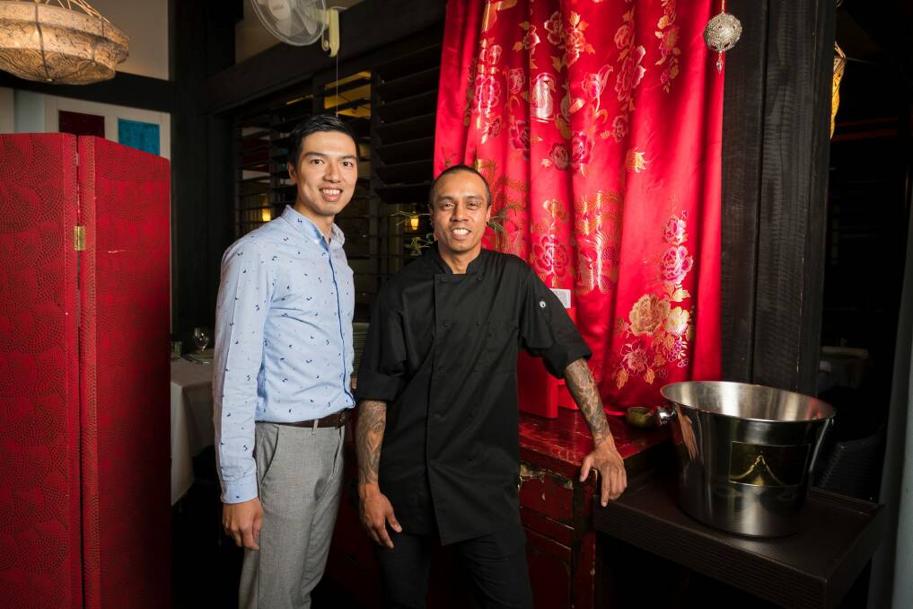 Manager Adrian Law and chef Daniel Mark.  Photo: Dion Georgopoulos