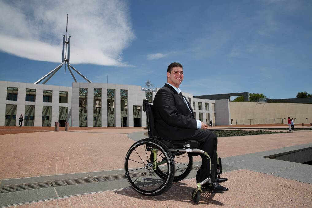 Greens senator Jordon Steele-John says the issue of compensation must be clearly spelled out in the disability abuse royal commission terms of reference. Photo: Andrew Meares