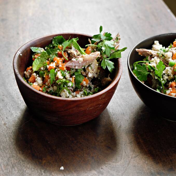A River Cottage Lamb and mint couscous is a great way to use up your leftovers. Photo: Supplied