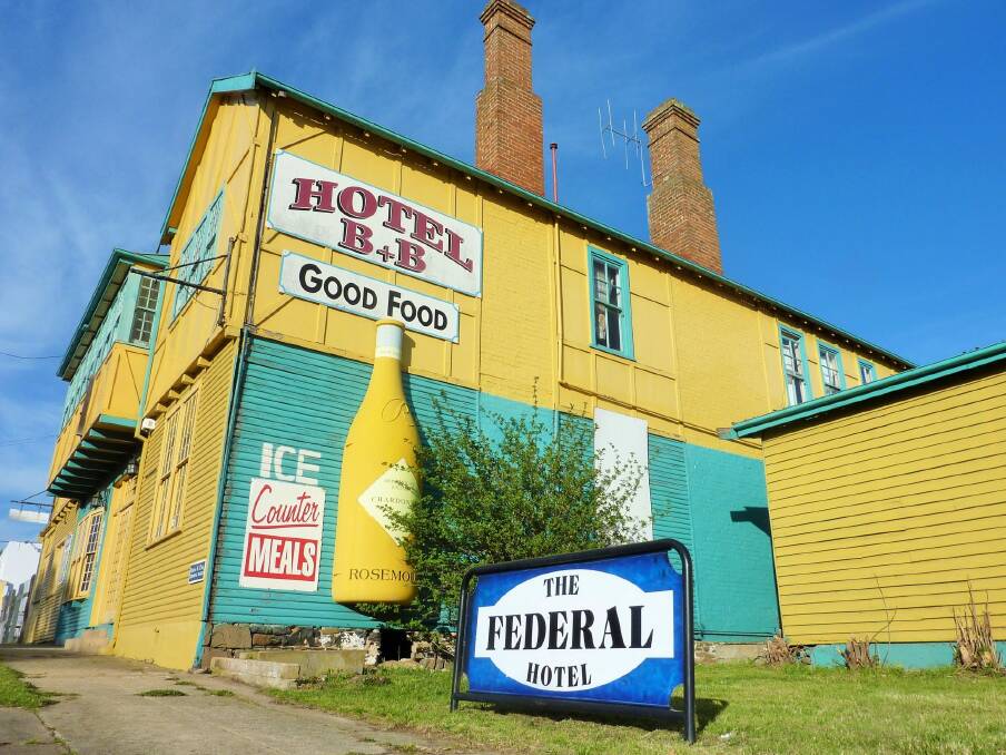 The imposing facade of the Federal Hotel dominates the Nimmitabel streetscape. Photo: Tim the Yowie Man