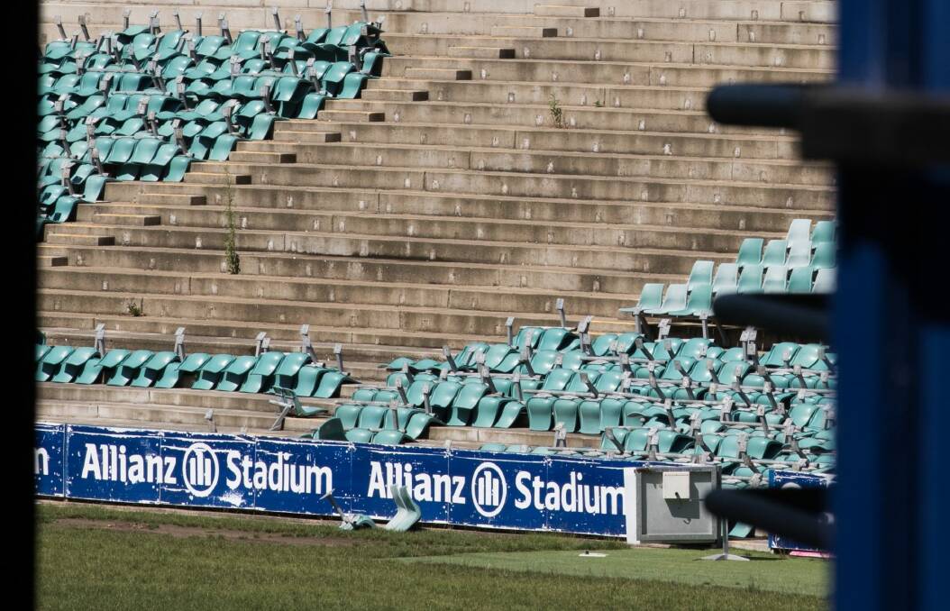 Thousands of chairs have already been ripped from Allianz Stadium as part of "soft demolition" works.  Photo: Janie Barrett