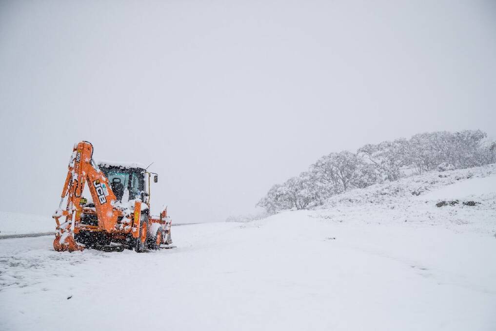 Melisha Liegl from Perisher said about 7cm of snow has fallen across the resort. Photo: Supplied