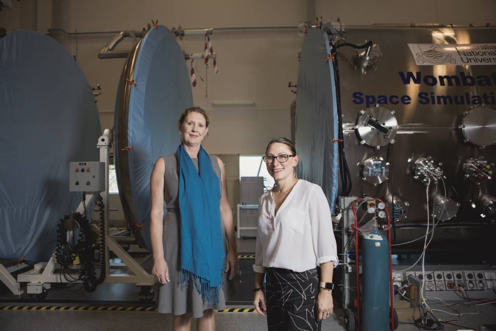 ANU Institute for Space director Anna Moore and executive director Milica Symul. Photo: Jamila Toderas