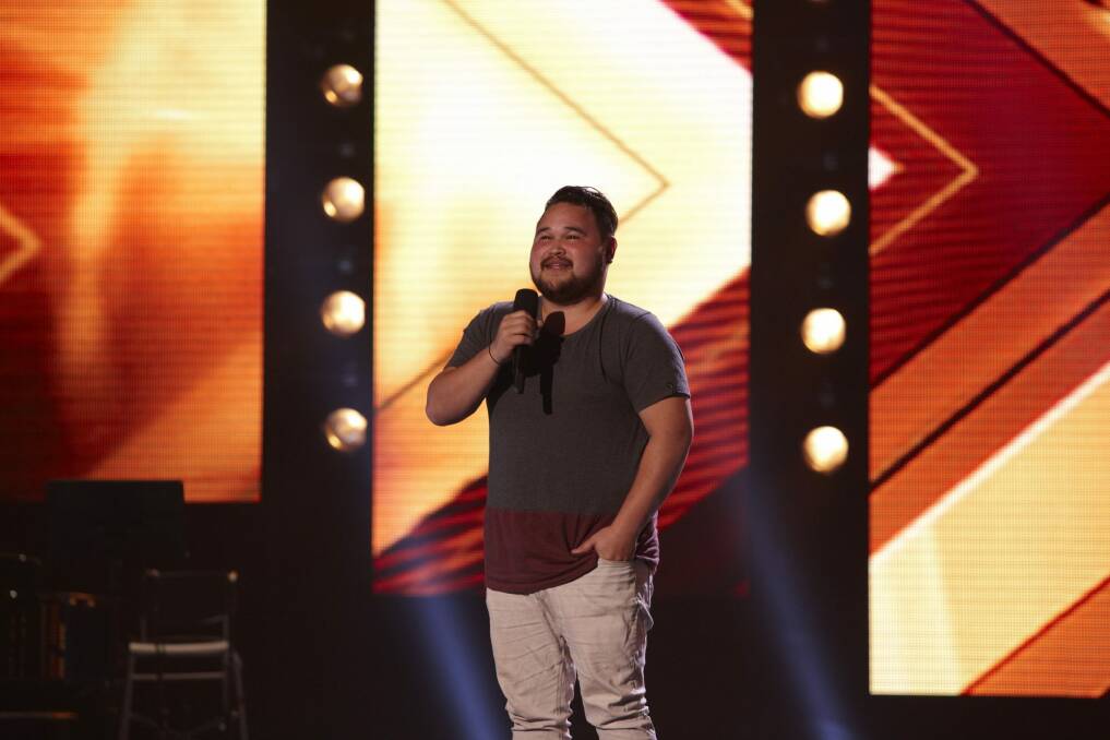 Justin 'Panda' Maher-Smith at his audition on the X Factor. Photo: Supplied