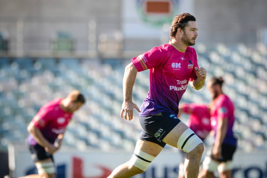 Sam Carter at the Brumbies' captain's run on Friday. Photo: Sitthixay Ditthavong
