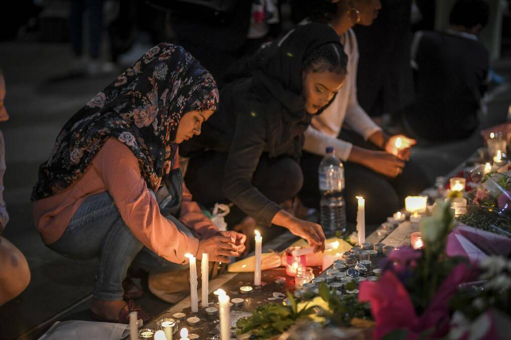 A public vigil in Melbourne to remember the victims of the Christchurch shooting. Photo: Eddie Jim