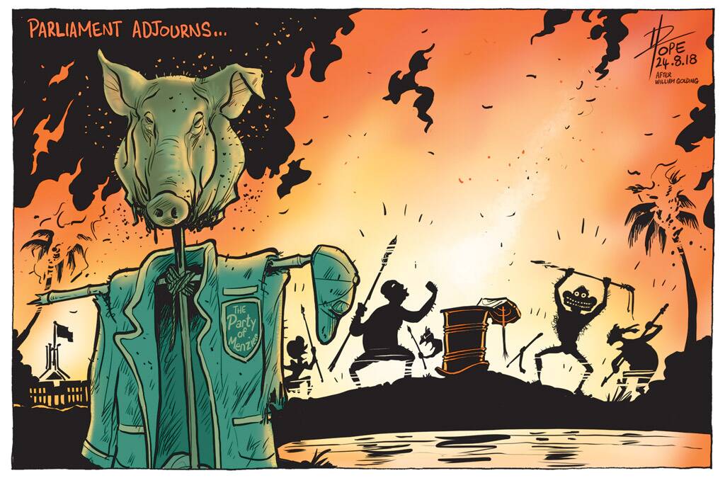 The Canberra Times editorial cartoon for Friday, August 24.  Photo: David Pope