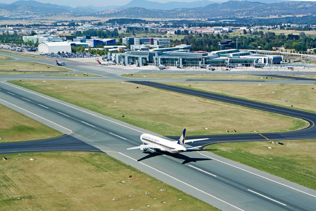 Currently, the only intentional flights out of Canberra are Singapore Airlines services. Photo: Canberra Airport