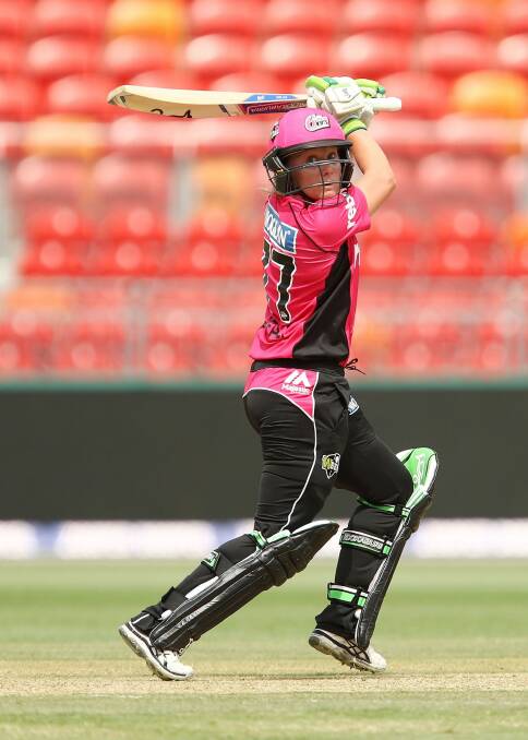 Half-century: Alyssa Healy (55) shared a first-wicket stand of 88 with Ellyse Perry in the Sixers' win over the Thunder. Photo: Getty Images