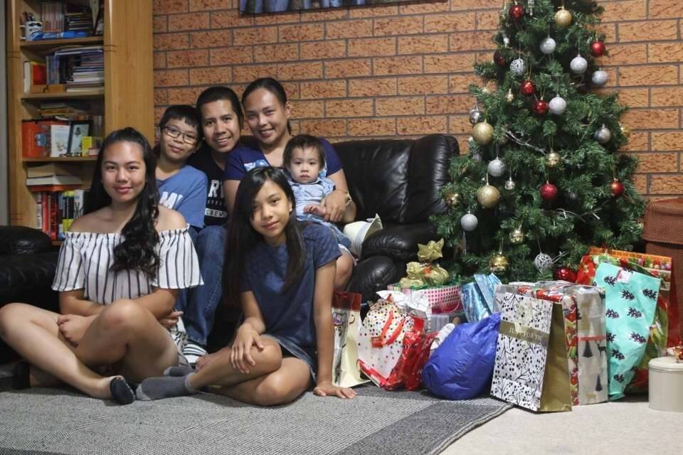 The Valencia family, who were involved in a fatal head-on crash on the Barton Highway on Friday. Pam, 36, died at the scene. Her husband Jimmy was injured, as were their children Jelai, 16, Jaime, 8, Jana, 12, and Jasmine, 1. Photo: GoFundMe