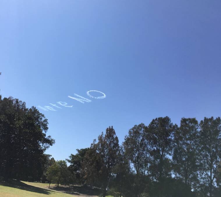 The 'vote no" sign seen from Gough Whitlam Park in Earlwood. Photo: Supplied