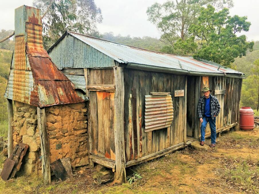 Don Wellsmore outside Ted’s Hut. Photo: Tim the Yowie Man