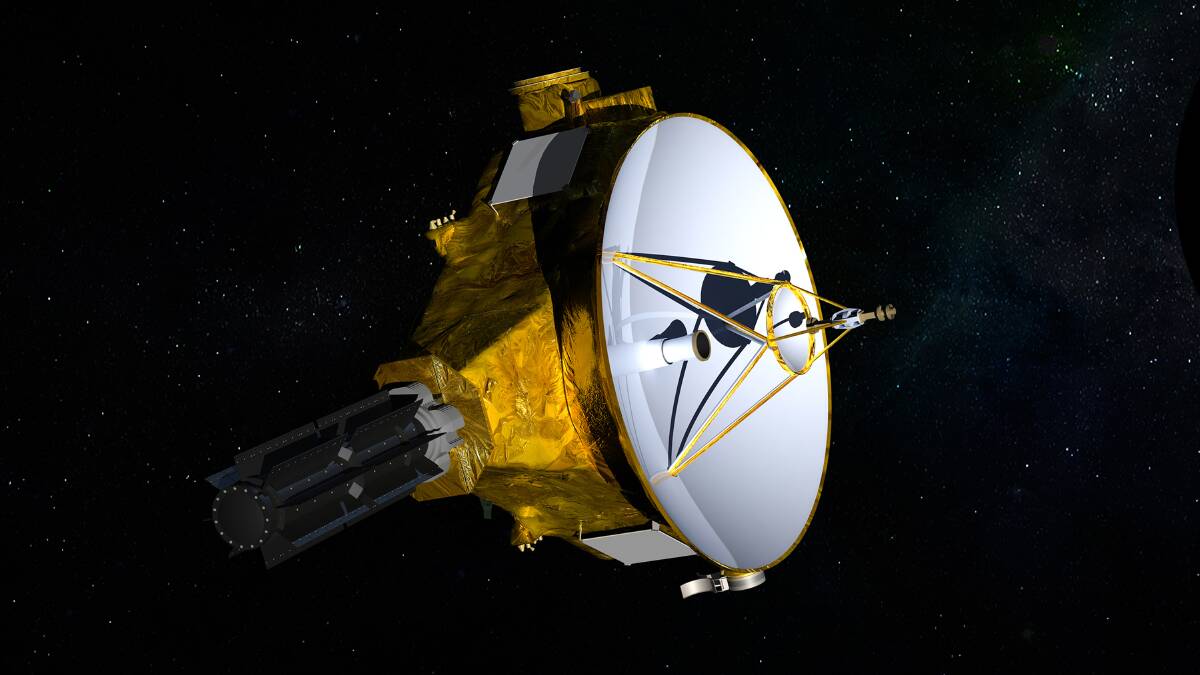 This illustration provided by NASA shows the New Horizons spacecraft. NASA launched the probe in 2006; it's about the size of a baby grand piano.  Photo: NASA