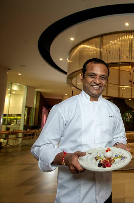 Chef Manjunath Mural: The Asian Indian Gastronomist of Heritij at Brisbane Quarter. Photo: Supplied