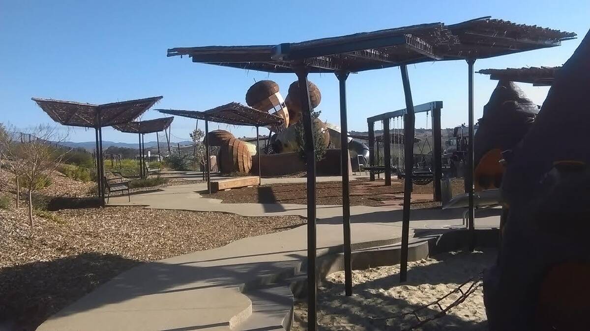 New structures will shade the seats at the playground. Photo: Supplied