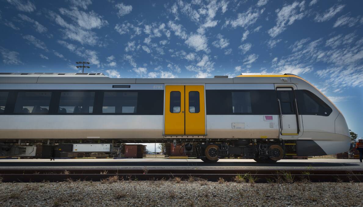 There are now five New Generation Rollingstock trains on the tracks, with an application for exemption from discrimination laws around the design of the toilets yet to be decided by the Australian Human Rights Commission. Photo: Supplied