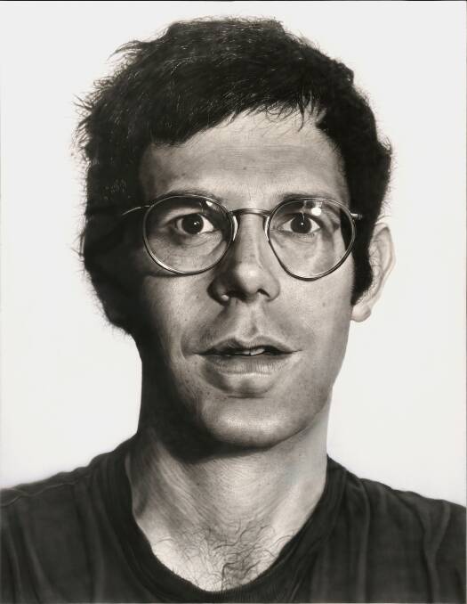 Chuck Close: 'Bob', 1970, synthetic polymer paint on canvas. National Gallery of Australia, Canberra, purchased 1975. © Chuck Close Photo: Supplied