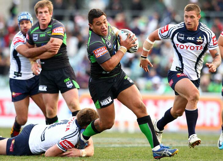 Powerful ... first-year Canberra Raiders player Josh Papalii. Photo: Getty Images