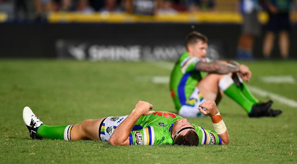 The Raiders fell just short in Townsville on Saturday night as Johnathan Thurston led the Cowboys home in a round one thriller.  Photo: Getty Images