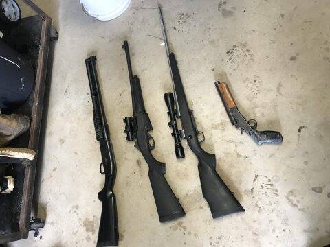 Firearms were found during the raids. Photo: Queensland Police Service
