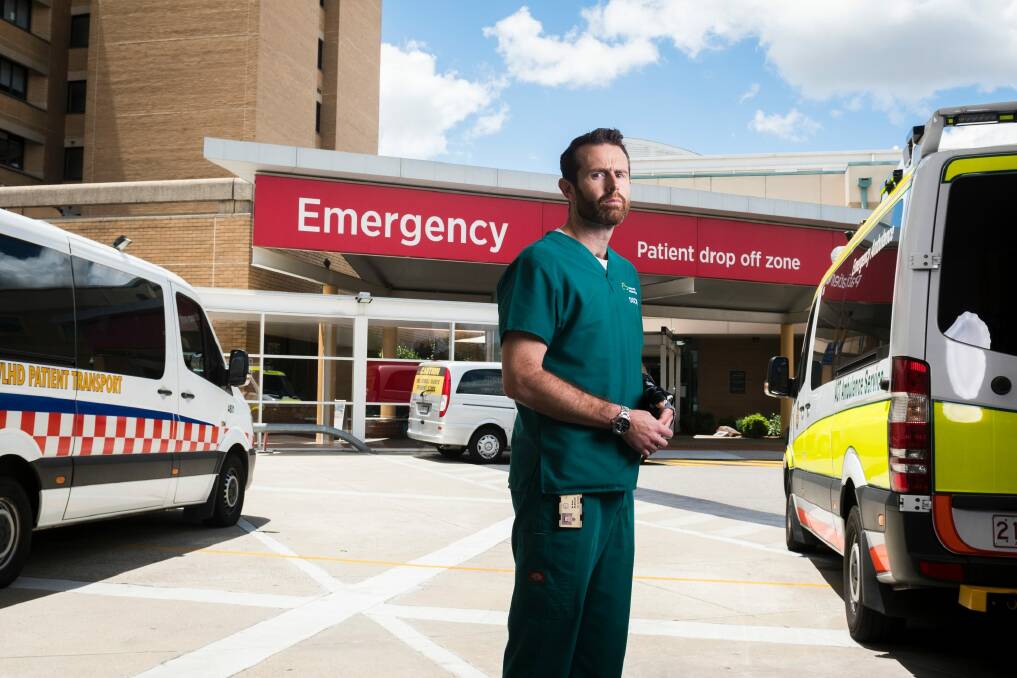 Deputy director of Canberra Hospital's emergency department Dr Sam Scanlan advises people to drink in moderation.
 Photo: Dion Georgopoulos