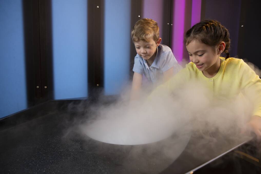 Visitors to the new SparkLab can make their own experiments through the exhibition. Photo: Queensland Museum