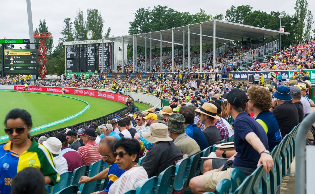 Manuka Oval welcomed over 30,000 for the Test. Photo: Elesa Kurtz
