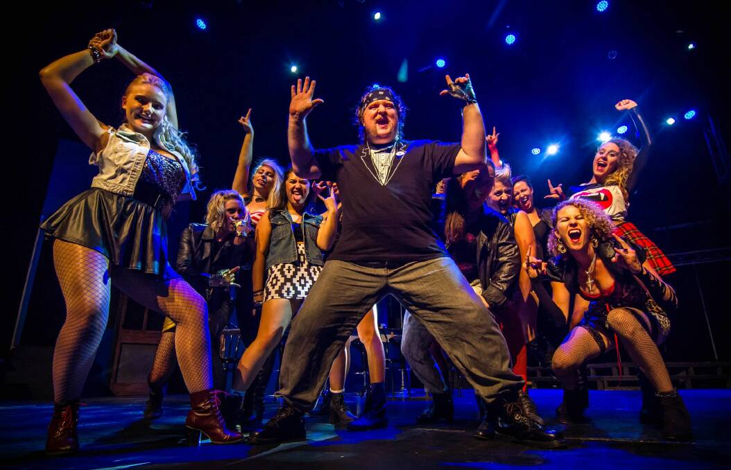 Bright fashion and toe-tapping tunes mark Rock of Ages. Photo: Pat Gallagher