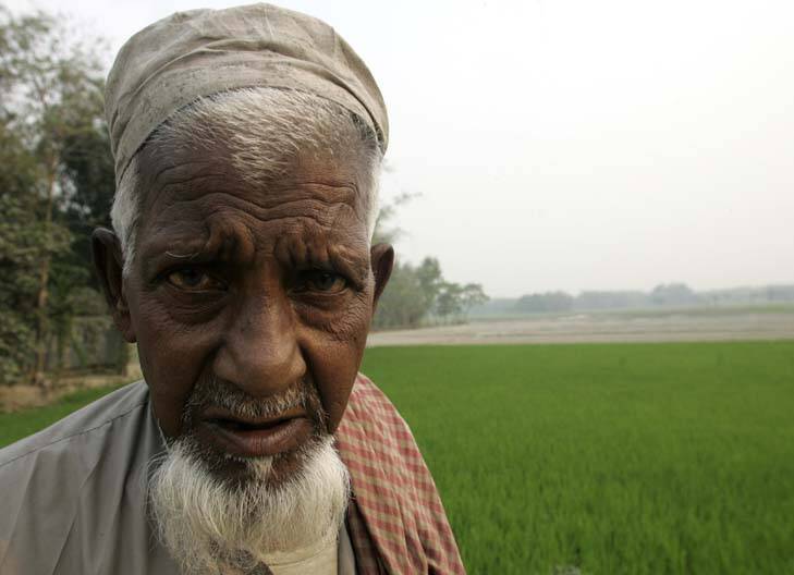 Mohamed Azgar Ali, the oldest man in the Bangladeshi exclave of Masaldanga ...  he has effectively been stateless for six decades. Photo: Raj Patidar