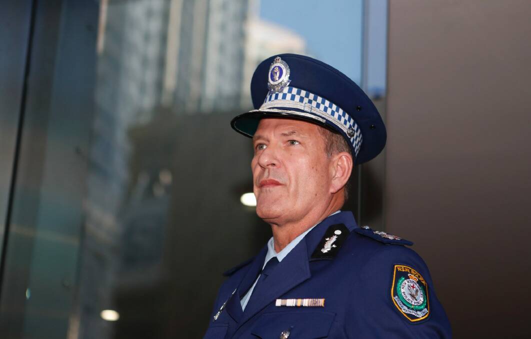 NSW Police Deputy Commissioner David Hudson talks to media as he leaves the siege this week. Photo: Daniel Munoz
