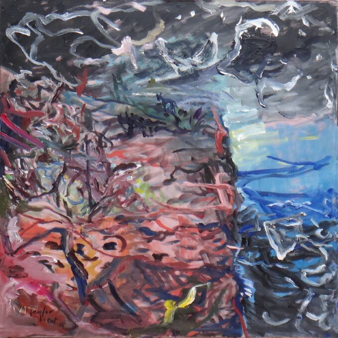 <i>Stingray beneath a cliff</i> 2014, by Michael Taylor.