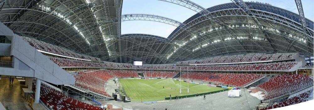 Singapore's new national stadium could provide a template for a similar public-private funding venture in Canberra. Photo: Andrew West
