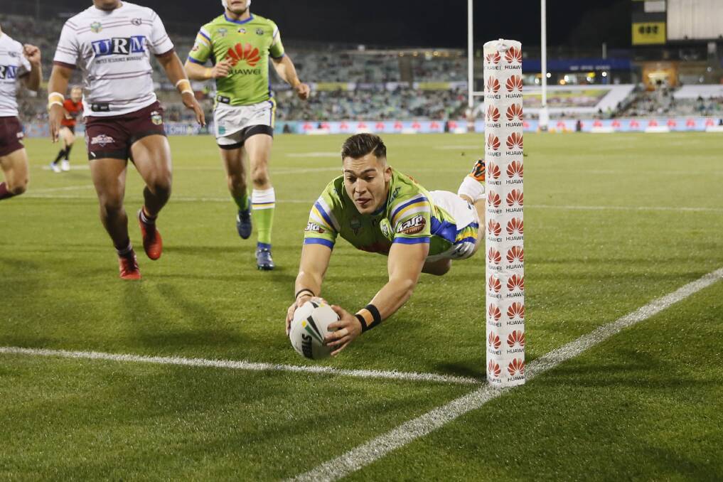 Raiders winger Nick Cotric will play for the Prime Minister's XIII. Photo: NRL Imagery