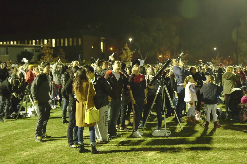 A national stargazing event organised by the ANU has secured two Guinness World Records for Australia. Photo: Bill Roberts 