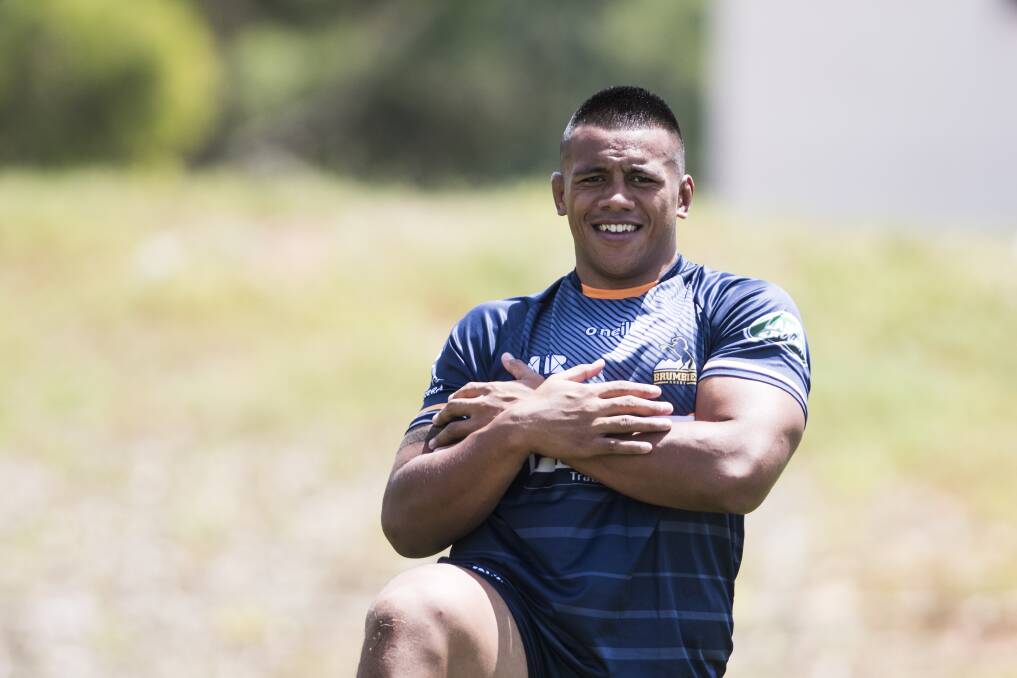 Allan Alaalatoa is part of the Brumbies' leadership group and is a Wallabies vice-captain. Photo: Dion Georgopoulos