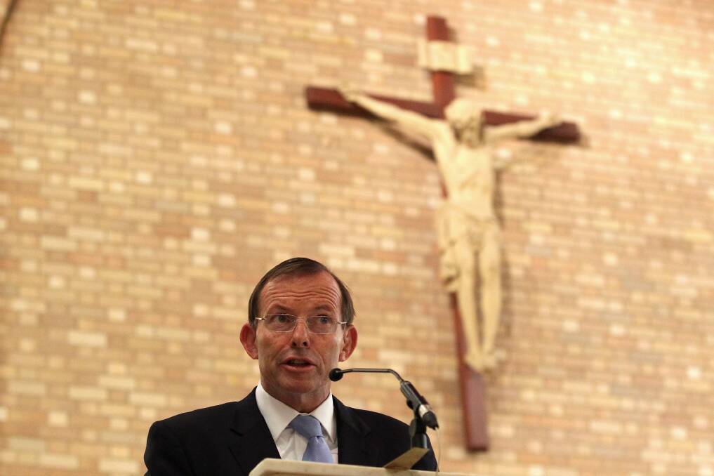 Staunch Catholic and same-sex marriage opponent Tony Abbott. Photo: Alex Ellinghausen