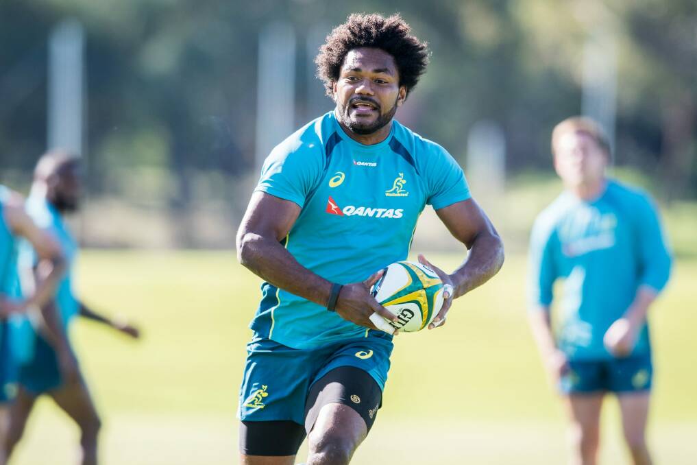 The Qantas Wallabies train at UWA Sports Park - McGillivray Oval, Perth, prior to The Rugby Championship clash against South Africa. Henry Speight. Photo: Stuart Walmsley/RUGBY.com.au ACT Brumbies and Wallabies winger Henry Speight at training in Perth. Photo: Stuart Walmsley/RUGBY.com.au