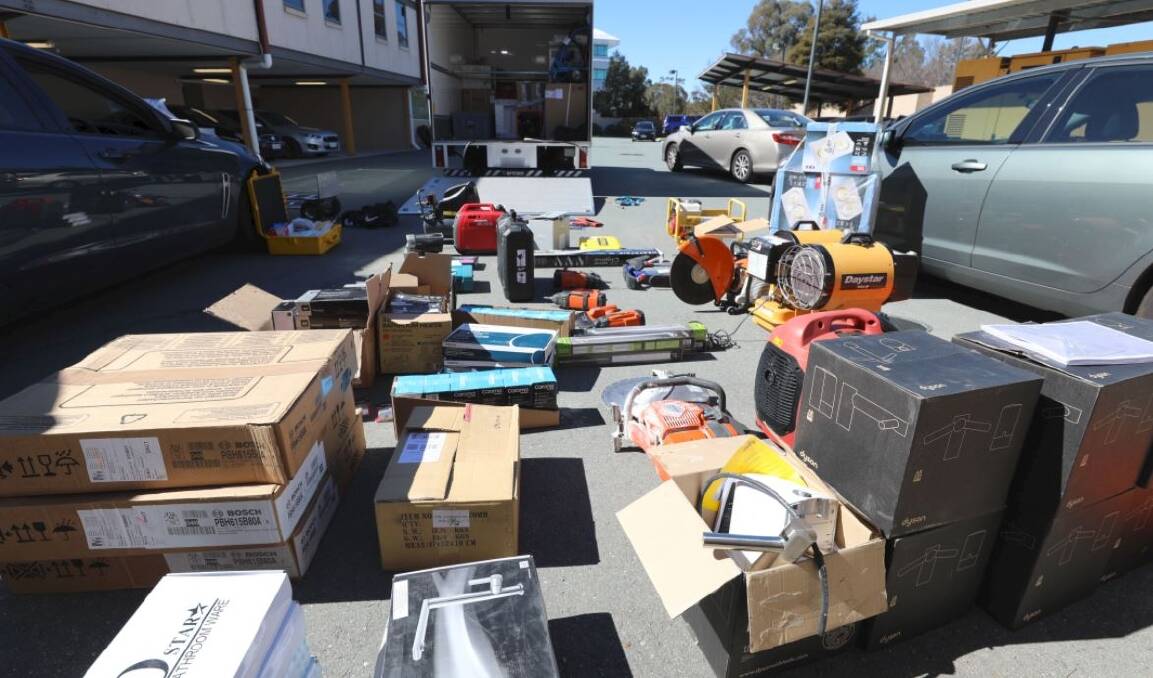Police seized ammunition, drugs and cash during a raid in Canberra's city centre. Photo: ACT Policing