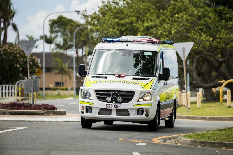 Paramedics were responding to a woman who was hit by a vehicle on the Sunshine Coast. Photo: Queensland Ambulance Service - Twitter