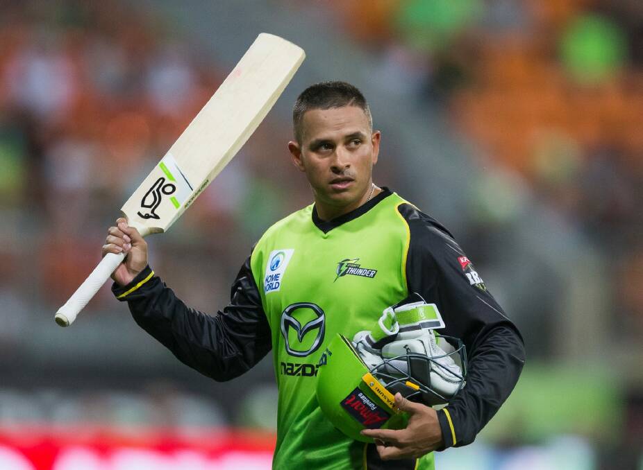 Usman Khawaja will return for the Thunder in Canberra. Photo: Craig Golding