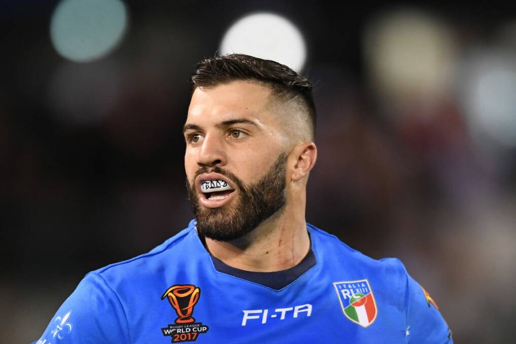 Right stuff: James Tedesco, in Italian colours at the World Cup, says Brad Fittler can be successful with the Blues. Photo: AAP
