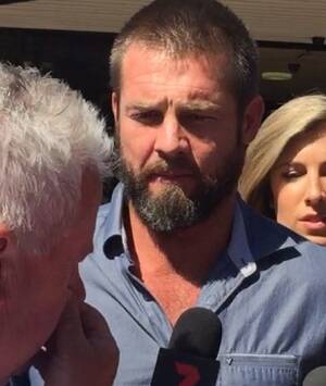 Ben Cousins outside court in December last year. Photo: Heather McNeill