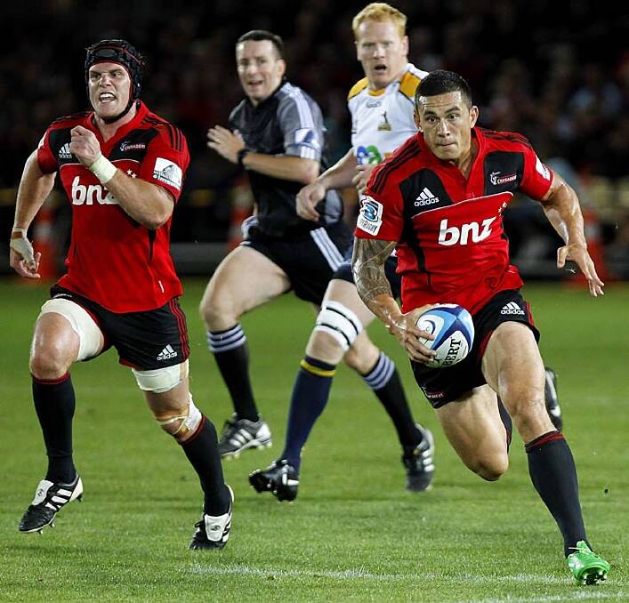 Sonny Bill Williams of the Crusaders on the charge. Photo: Getty Images