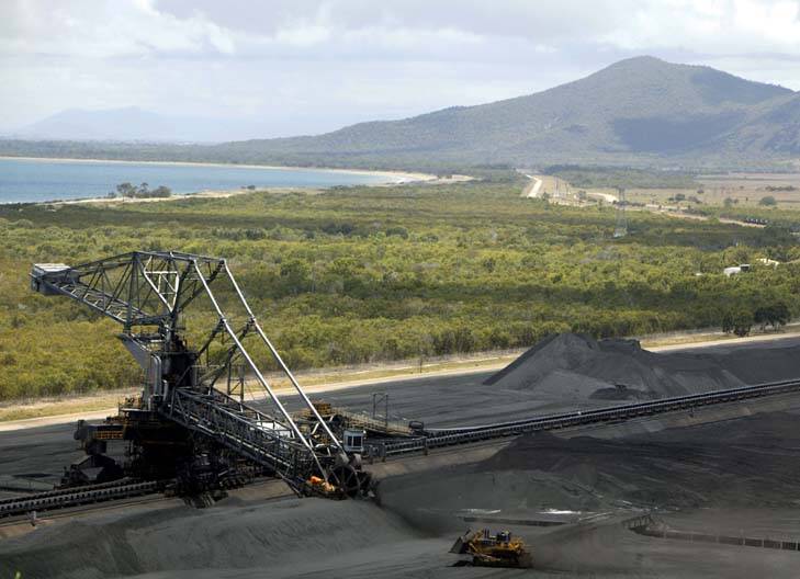 Adani's Abbot Point coal terminal in the north Queensland town of Bowen, almost 200 kilometres south of Townsville. Photo: Glenn Hunt