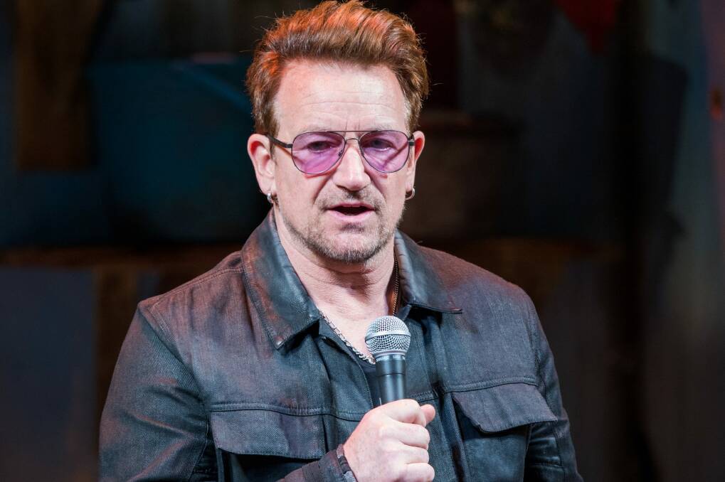 Bono laughed at the ridiculousness of being awarded Glamour magazine's Man of the Year award. Photo: Getty