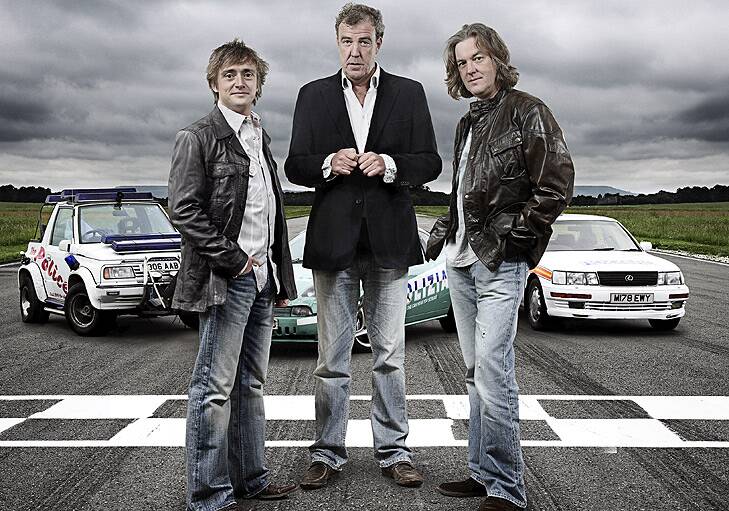 Richard Hammond, Jeremy Clarkson and James May from Top Gear. <i>Photo: BBC.</i>