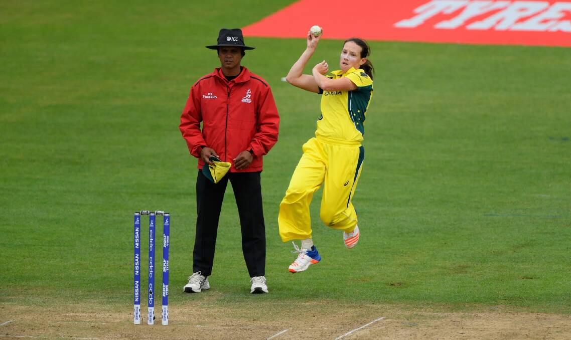 Australia bowler Megan Schutt has taken nine wickets at the World Cup. Photo: Getty Images