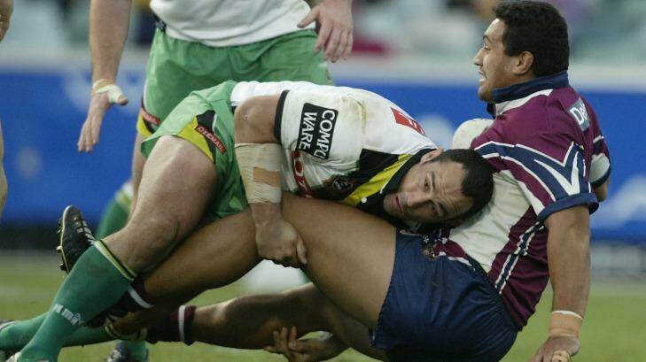 Raiders legend Jason Croker played almost every position for the Canberra club.  Photo: Getty Images