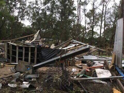One of the properties assessed by the NSW multi agency taskforce in the wake of ex-Tropical Cyclone Debbie. Two ACT teams joined the task force Photo: Supplied